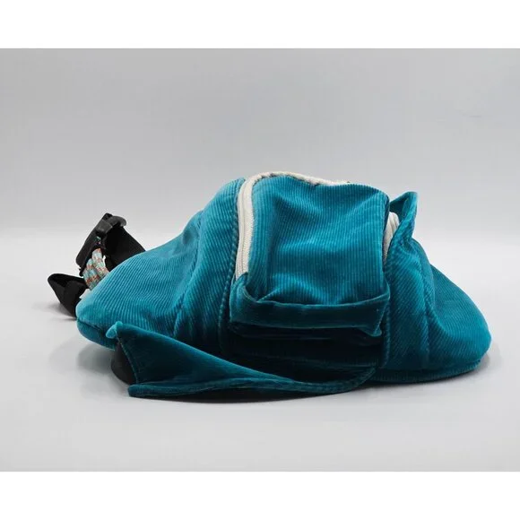 Kavu Women's Rope Cord- Artic Teal Corduroy Sling Backpack Adjustable Strap 2927 - Picture 12 of 14